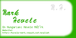 mark hevele business card